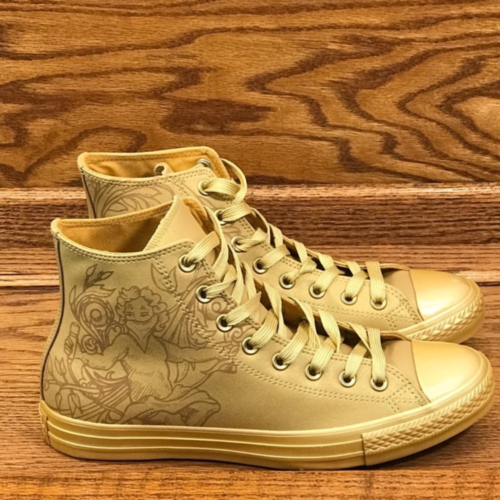 Converse CTAS Hi Gold Wheat Gold Shoes - Picture 2 of 7